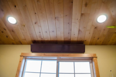 Home workshop with Cove heater