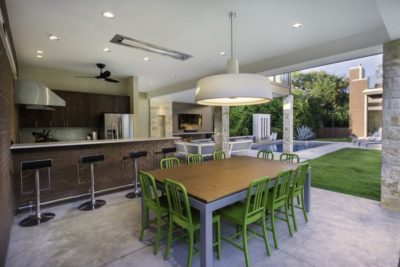 W Series Infratech in an outdoor kitchen space