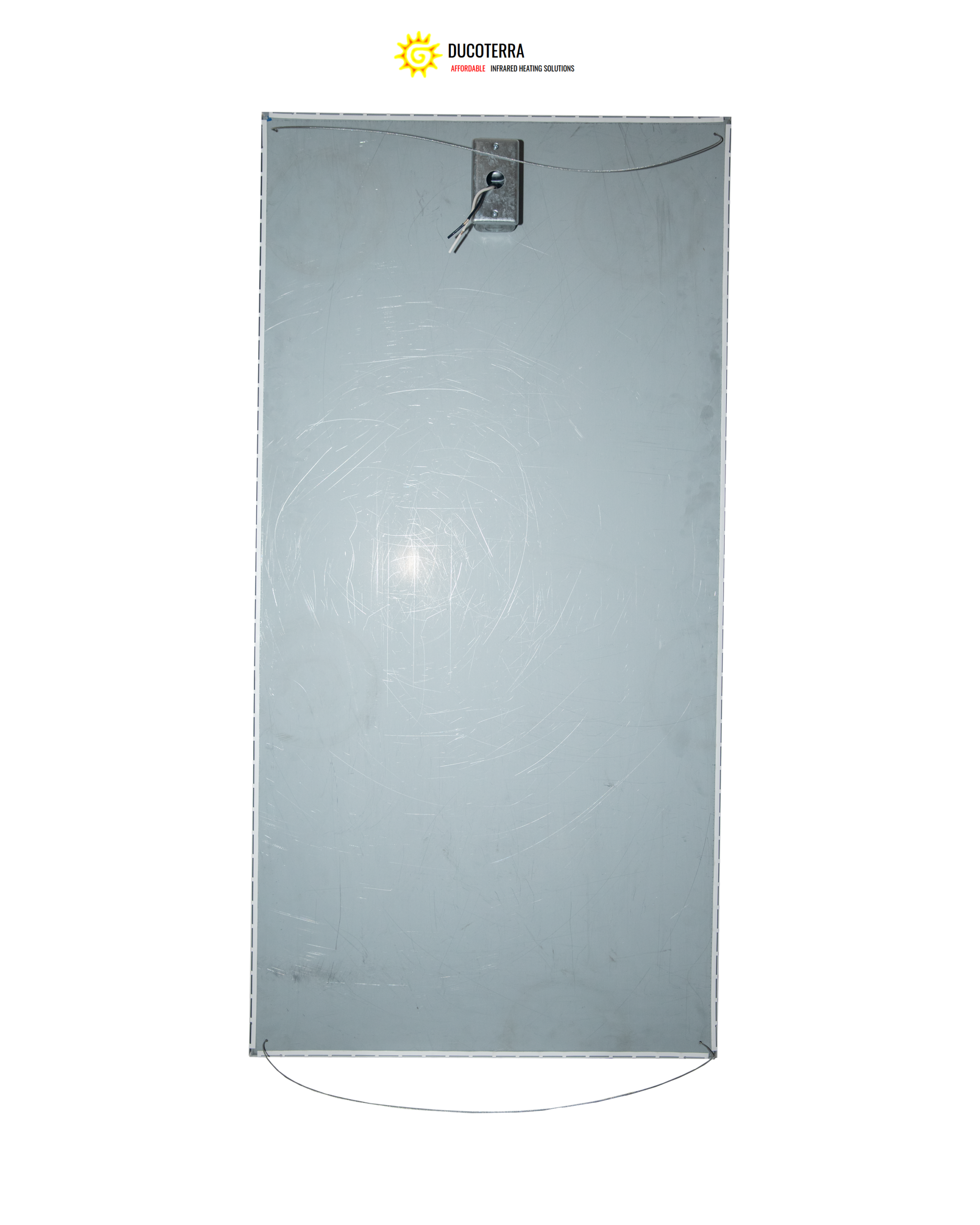 Back of SolaRay-D Infrared heating panel Back of Ducoterra SolaRay-D heating panel for 2x4 drop ceilings