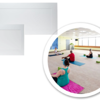 Radiant Electric Heat - Yoga and Pilates Ceramic Ceiling Heater - drop ceiling mount/suspended