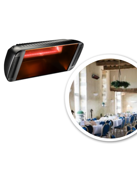 Heliosa 66-Black - Glass light filter - Infrared Halogen Heater