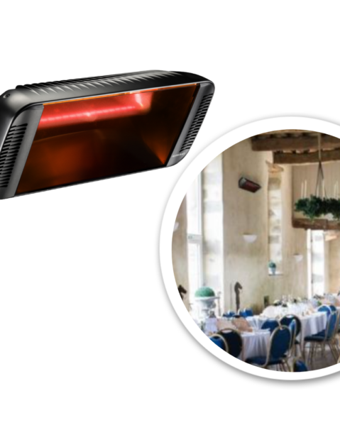 Heliosa 66-Black - Glass light filter - Infrared Halogen Heater