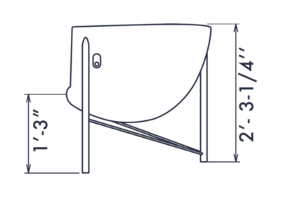 Kosmos chair side dimensions