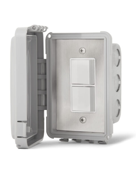 Infratech Single Duplex Switch - flush mount with a protective cover