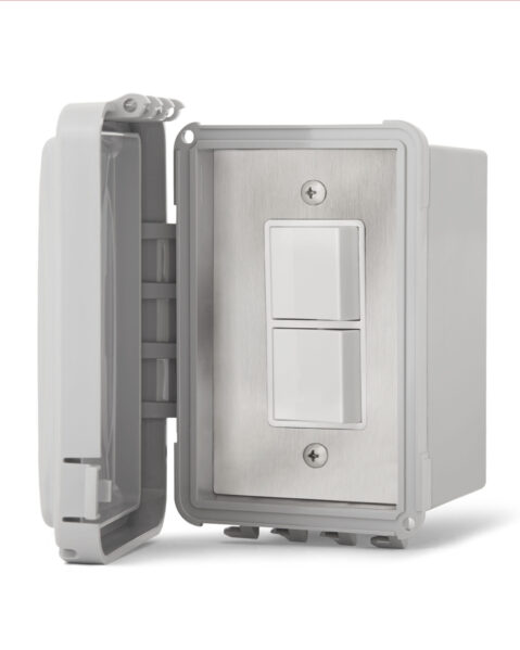 Infratech Single Duplex Switch - surface mount with a protective cover
