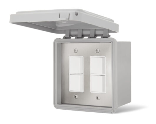 Infratech Dual Duplex Switch - surface mount with a protective cover