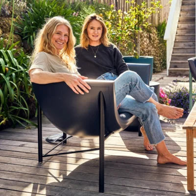 Two women enjoying Kosmos lounge